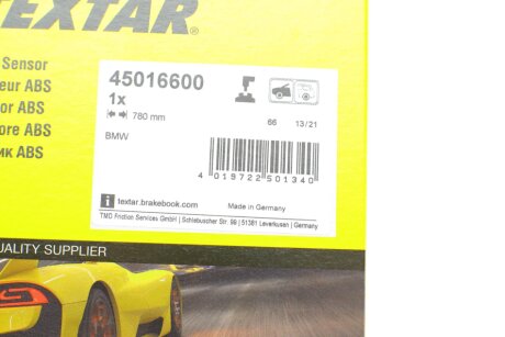 Датчик ABS textar 45016600