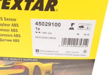 Датчик частоти обертання колеса textar 45029100