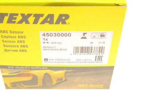 Датчик частоти обертання колеса textar 45030000