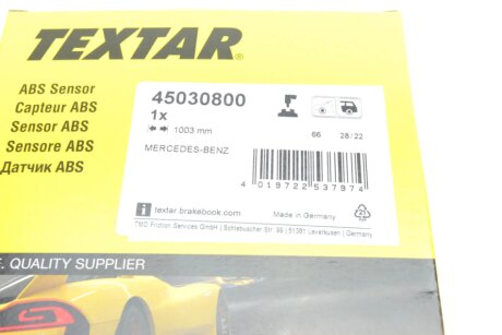 Датчик частоти обертання колеса textar 45030800