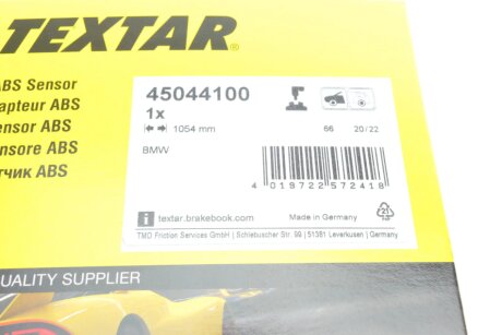 Датчик частоти обертання колеса textar 45044100