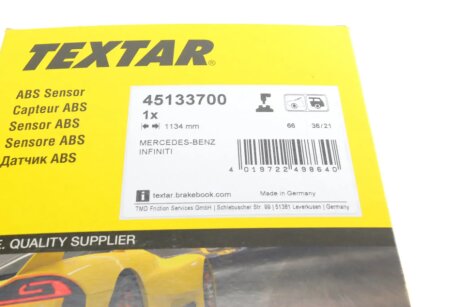 Датчик ABS textar 45133700