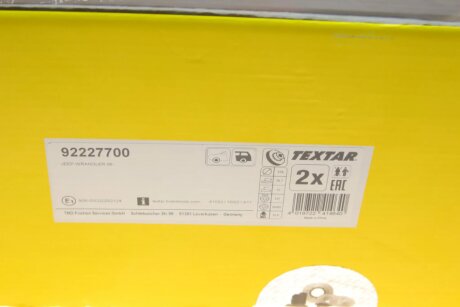 Диск гальмівний textar 92227700