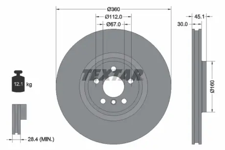 Тормозні (гальмівні) колодки Textar 92307203