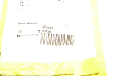 Датчик зносу гальмівних колодок textar 98049201