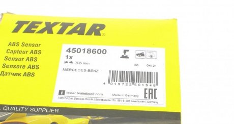 Датчик ABS textar 45018600