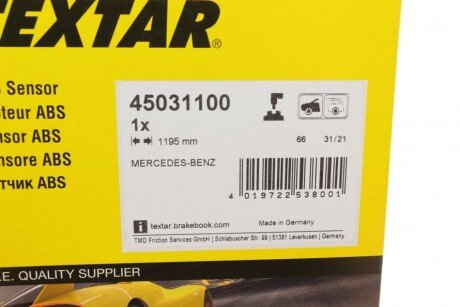 Датчик ABS textar 45031100