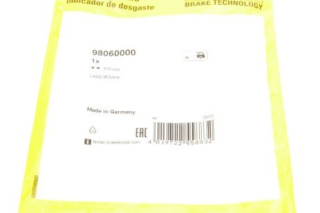 Датчик зносу гальмівних колодок textar 98060000
