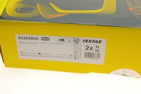 Диск гальмівний BMW/MINI 1(F40)/X1(F48)/Clubman ""F D307mm ""14>> textar 92283605