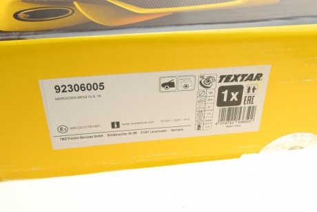 Вентильований гальмівний диск textar 92306005