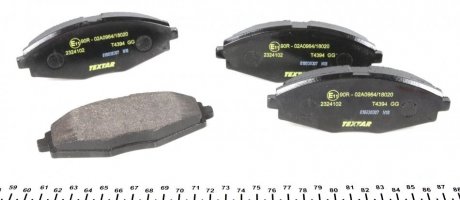 Передние тормозные колодки textar 2324102