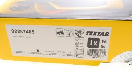 Вентильований гальмівний диск textar 92287405