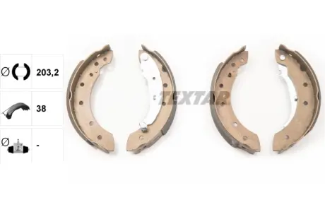 Колодки ручного (стоячого) гальма textar 91048000 Рено Sandero
