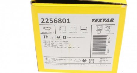 Тормозные колодки textar 2256801