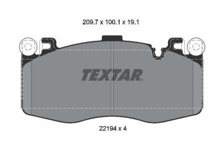 Комплект гальмівних колодок textar 2219401 на Бмв X5 f15