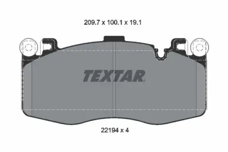 Комплект гальмівних колодок Textar 2219401