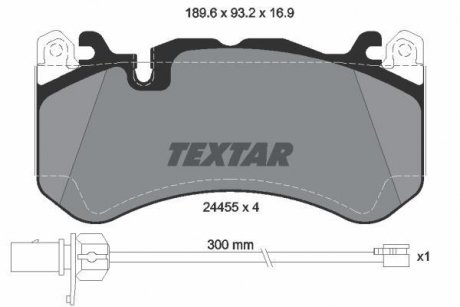 Комплект гальмівних колодок textar 2445501