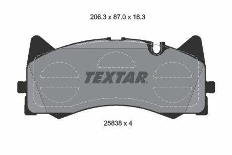 Комплект гальмівних колодок textar 2583801 на Мерседес AMG GT C190/R190