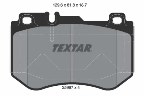 Комплект гальмівних колодок Textar 2599701