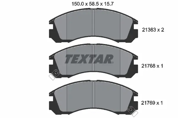 Передние тормозные колодки textar 2136301