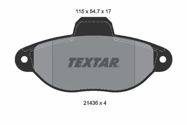 Передние тормозные колодки textar 2143602