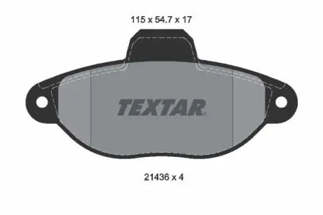 Передние тормозные колодки textar 2143602