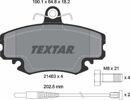 Передние тормозные колодки textar 2146304