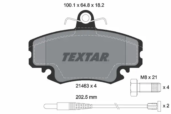 Передние тормозные колодки textar 2146304