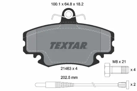 Передние тормозные колодки textar 2146304