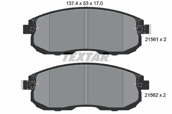 Передние тормозные колодки textar 2156201
