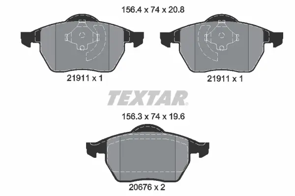 Передние тормозные колодки textar 2191102