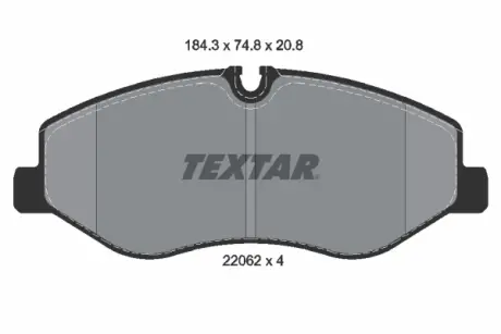 Передні тормозні (гальмівні) колодки Textar 2206201