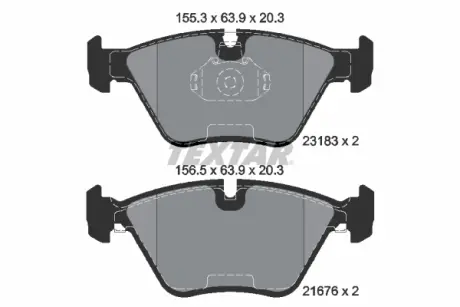 Передние тормозные колодки textar 2318302