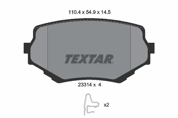 Передні тормозні (гальмівні) колодки Textar 2331401 (фото 1)