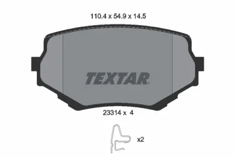 Передние тормозные колодки textar 2331401