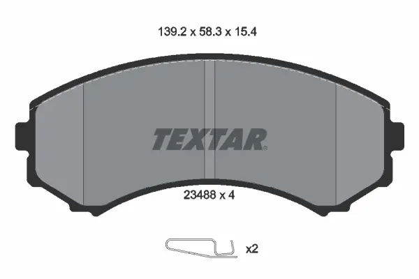 Передние тормозные колодки textar 2348801