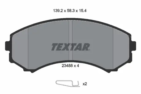 Передние тормозные колодки textar 2348801