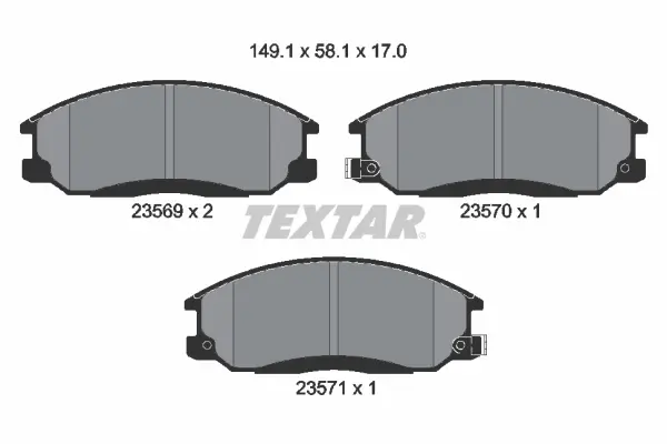 Передні тормозні (гальмівні) колодки Textar 2356901 (фото 1)