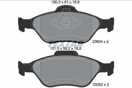 Передні тормозні (гальмівні) колодки Textar 2360406