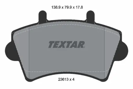 Передние тормозные колодки textar 2361301