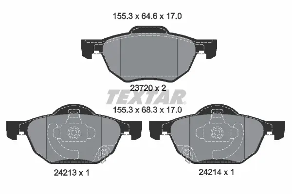 Передние тормозные колодки textar 2372001