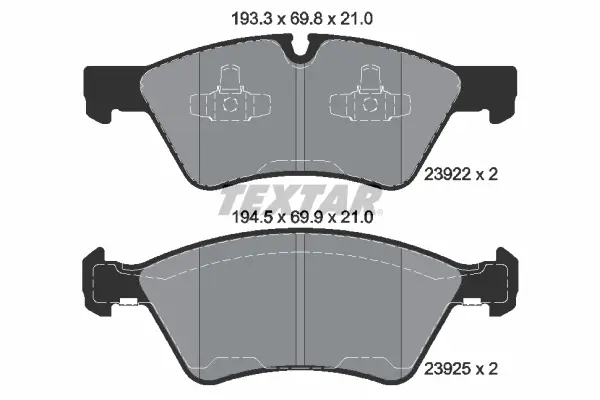 Передні тормозні (гальмівні) колодки Textar 2392201 (фото 1)