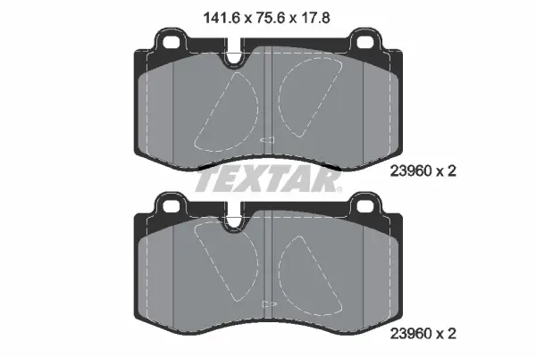 Передні тормозні (гальмівні) колодки Textar 2396001 (фото 1)