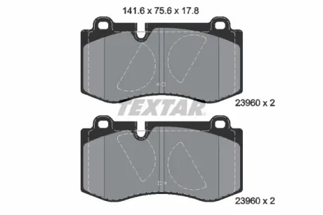 Передні тормозні (гальмівні) колодки Textar 2396001