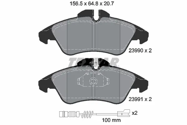 Передні тормозні (гальмівні) колодки Textar 2399002 (фото 1)