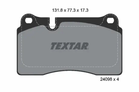 Передние тормозные колодки textar 2409801