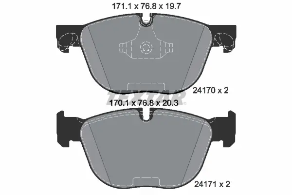 Передние тормозные колодки textar 2417001