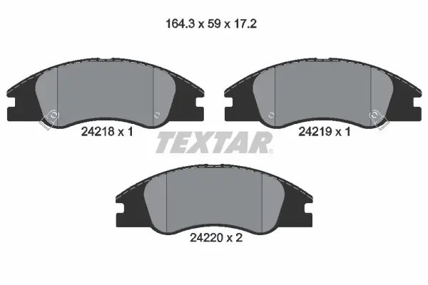 Передние тормозные колодки textar 2421801