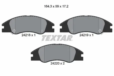Передние тормозные колодки textar 2421801