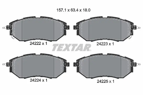 Передні тормозні (гальмівні) колодки Textar 2422201 (фото 1)